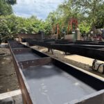 Vigas de acero con platinas soldadas en el taller – HFL Ingeniería y Arquitectura